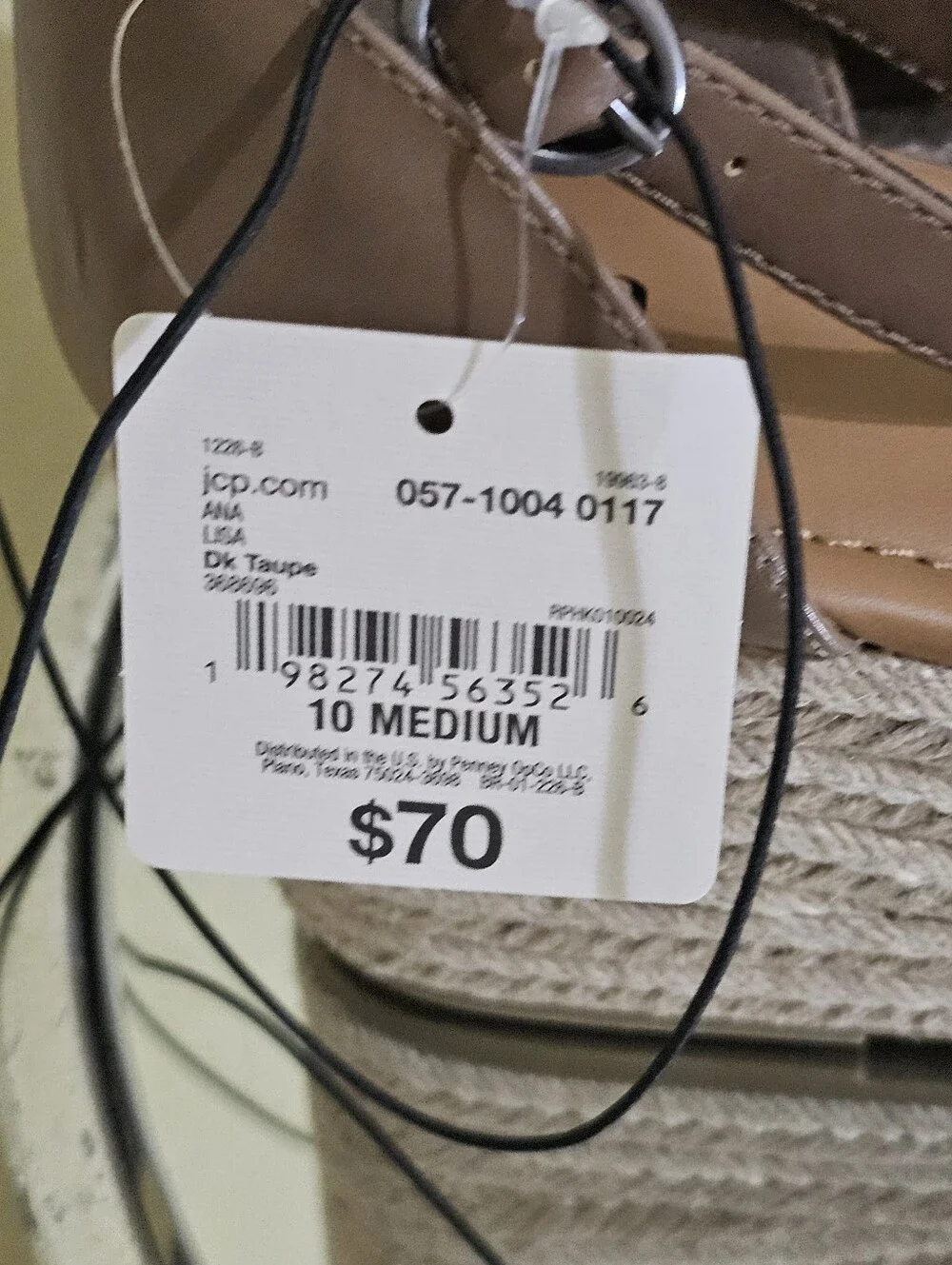 a.n.a Taupe Woven Espadrille Platform Sandals